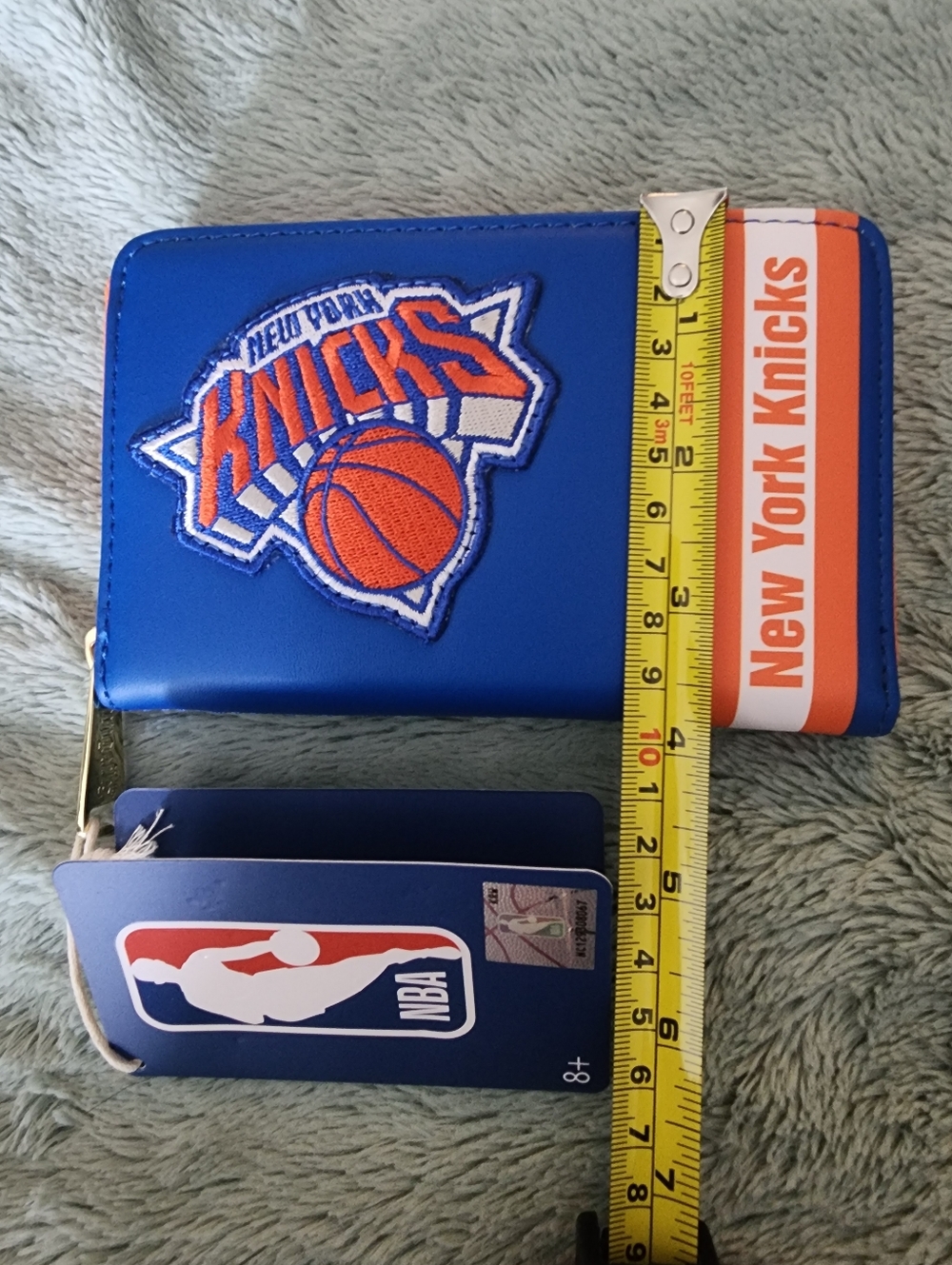 Loungefly NBA New York Knicks Patch Icons Zip Around Wallet Blue Orange - Picture 11 of 13